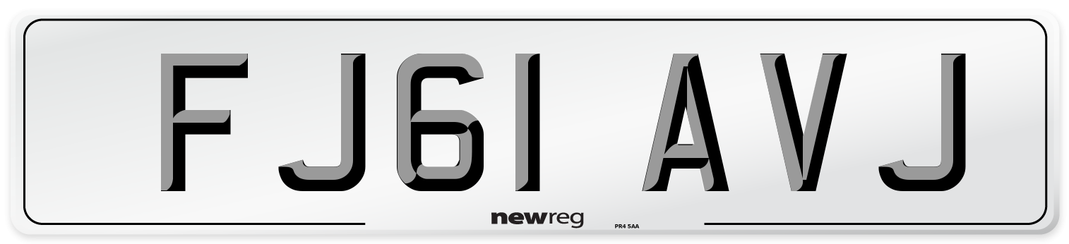 FJ61 AVJ Number Plate from New Reg